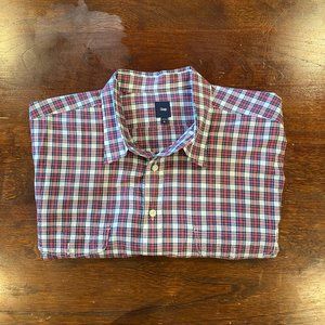 Gap Short Sleeve Plaid Shirt